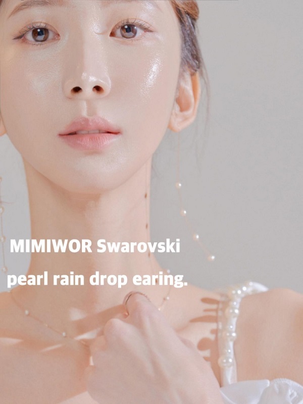 ❤️(드롭귀걸이)스왈로브스키 진주 레인드롭 쥬얼리 이어링 Swarovski pearl rain drop Jewelry earing. ❤️