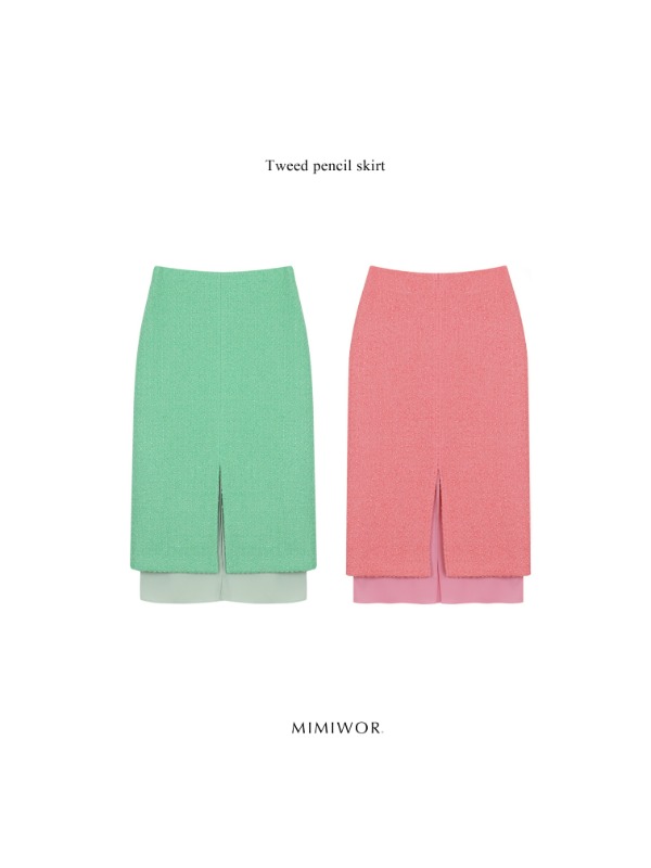 Tweed pencil skirt 트위드 펜슬 스커트