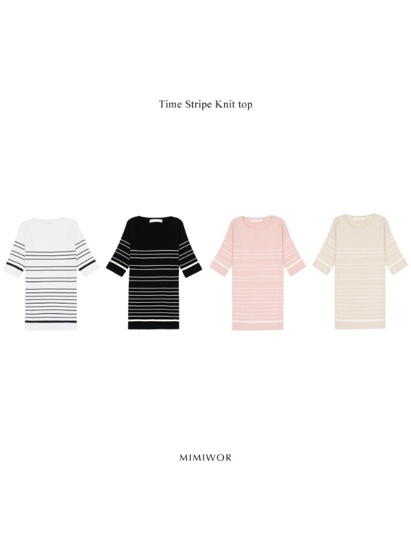 “Time Stripe Knit top” 타임 스트라이프 니트탑