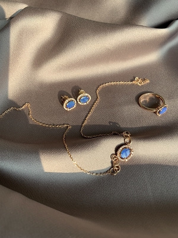 Blue opal Jewelry set. 블루오팔 쥬얼리 세트