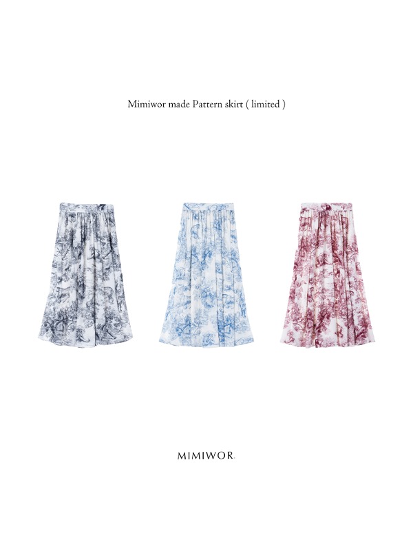 Mimiwor made &quot;Pattern skirt&quot; 🦒 ( limited edition ) 패턴스커트