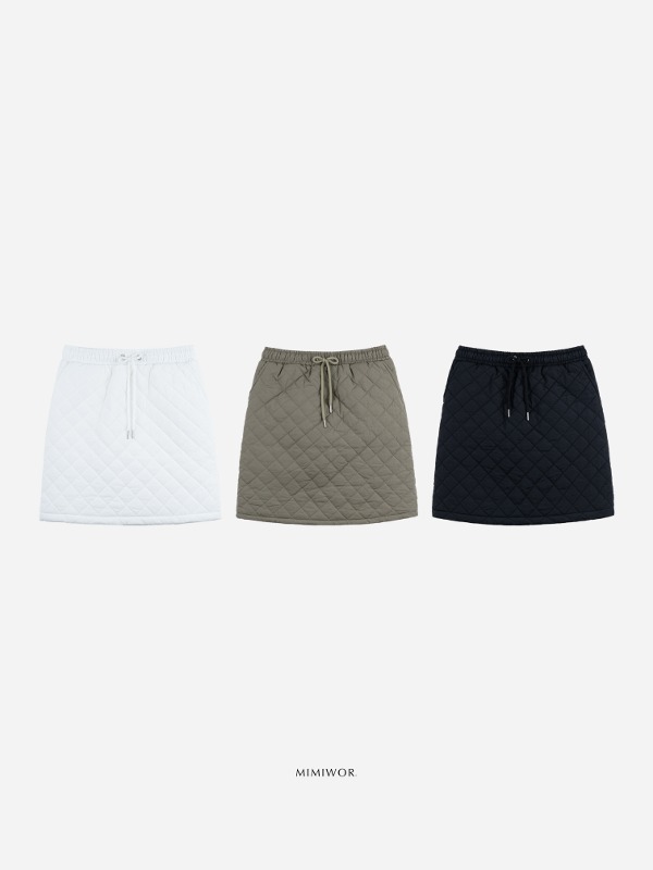 Quilting padding mini skirt 퀄팅 패딩 미니스커트