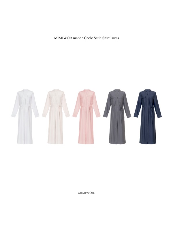 Mimiwor made : Chole Satin Shirt Dress 