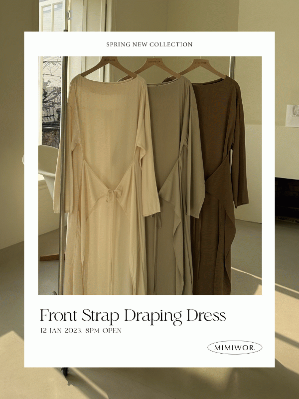 Front strap draping dress 프론트 스트랩 드레이핑 드레스