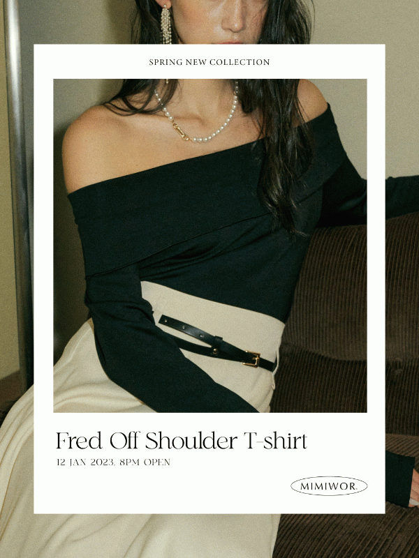 Fred off shoulder knit top 프레드 오프숄더 니트탑